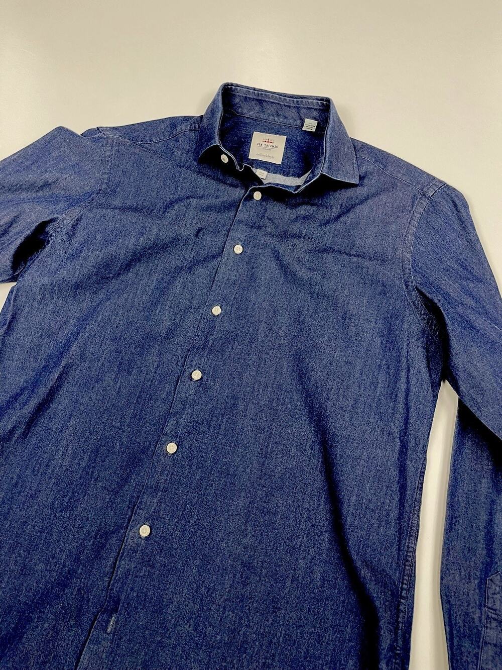 Ben Sherman Men's 15 1/2, 34/35 Tailored Slim Fit Button Down Long Sleeve Shirt